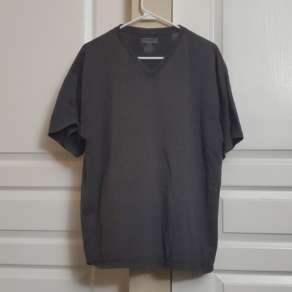 Brown gray v neck tshirt champs